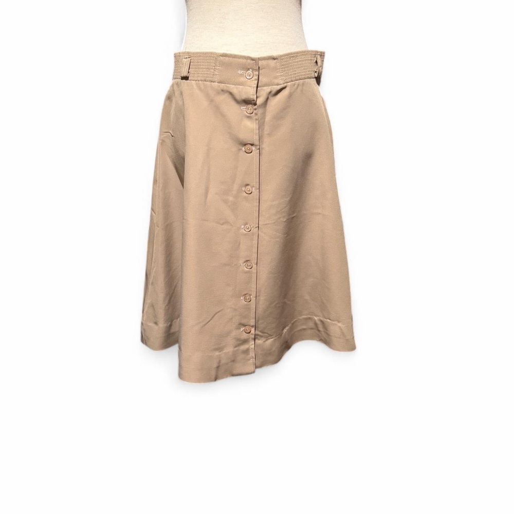 Vintage Tan Button-Front Skirt
